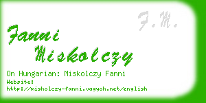 fanni miskolczy business card